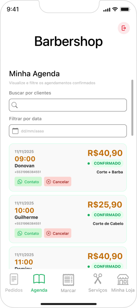 Painel de administração do Gedê